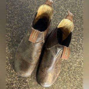 Women's 8 AUS 5 Blundstone Brown Pull On Leather Chelsea Boots Distressed